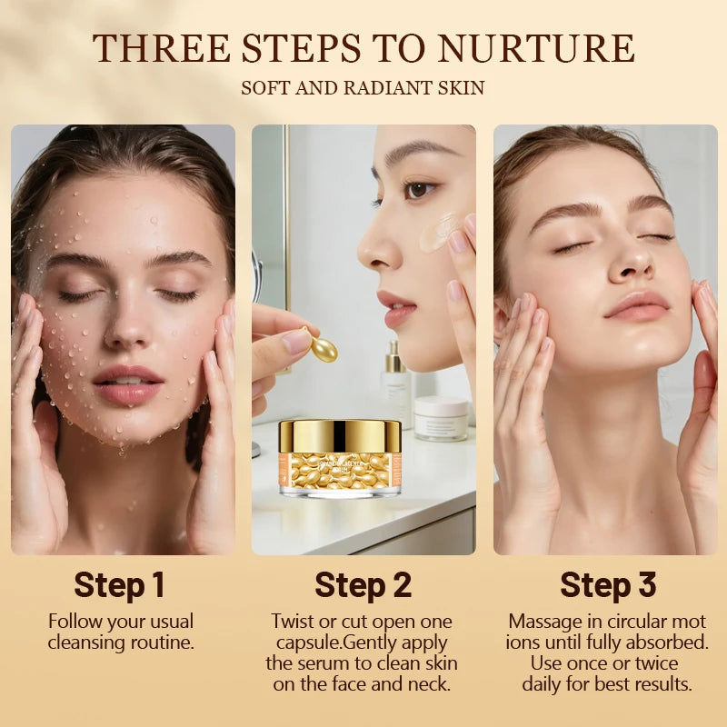 YOUNGCOME Vitamin E Serum Capsules – 30pc Face & Neck Face Serum Capsules Qst
