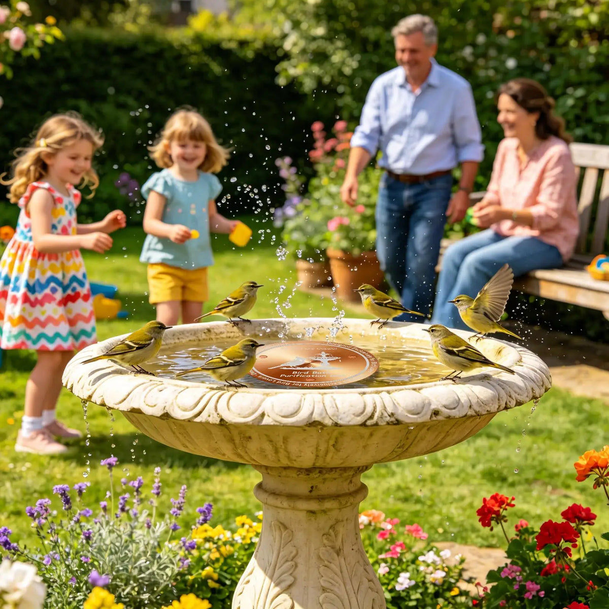 Copper Bird Bath Cleaner Plate | Natural Three-Point Support Bird Bath Accessory Qme China Mainland