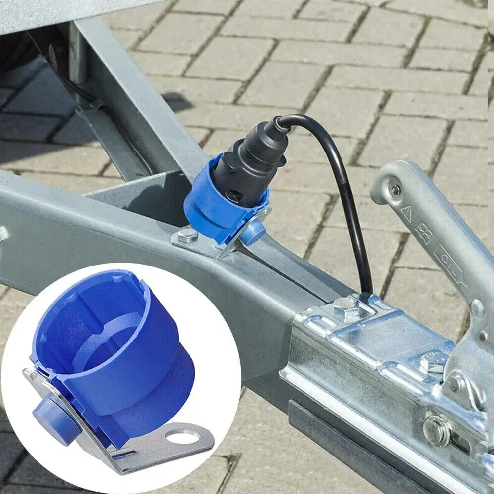 Trailer Plug Holder & Cover – 7 & 13 Pin Connector Bracket Trailer Plug Holder Qme
