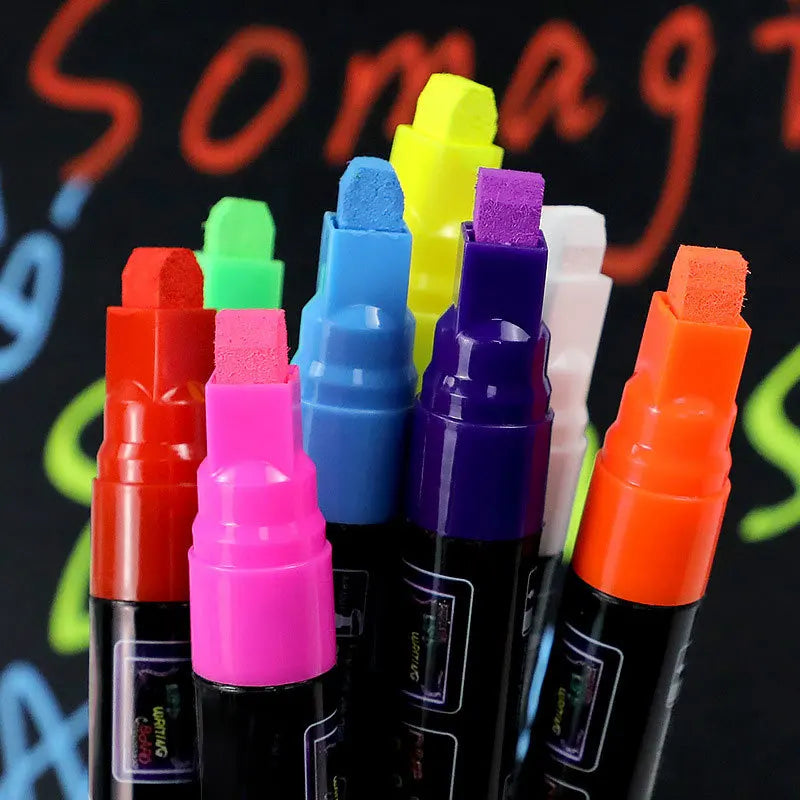 LED Erasable Fluorescent Chalk Marker Pens – 8-Pack Set Chalk Marker Pens Qme
