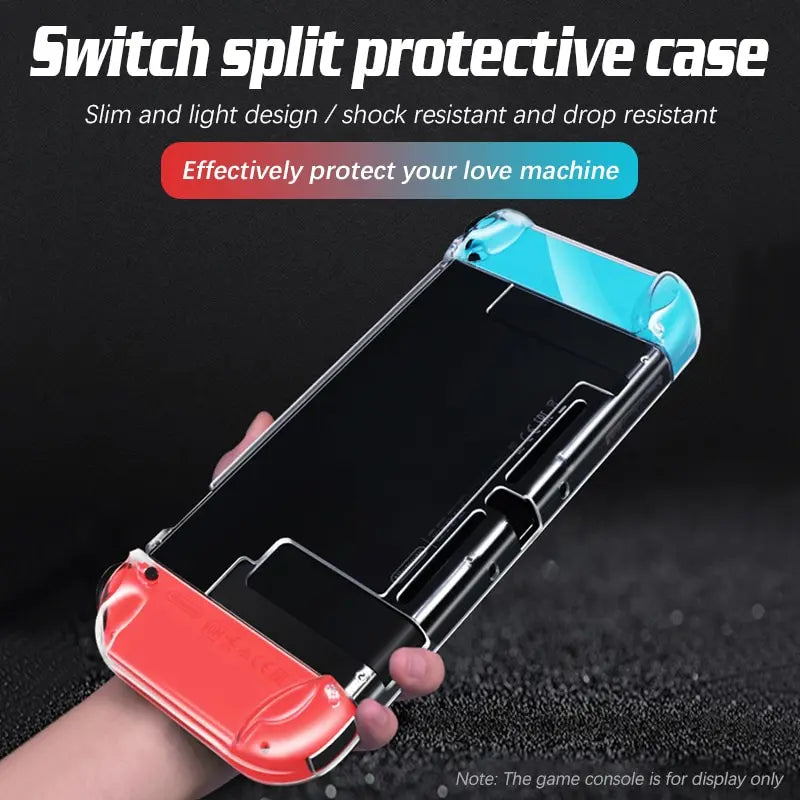 Nintendo Switch Clear TPU Protective Case – Ultra-Thin Cover Game Console Case Qme
