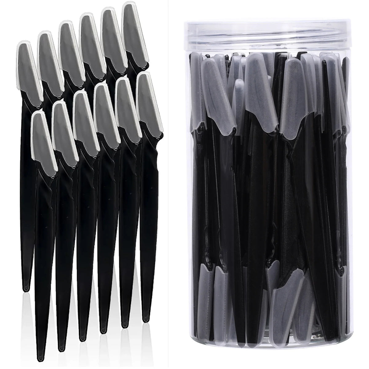 30-Pack Eyebrow Razors with Case – Stainless Steel Blades Eyebrow Razor Set Qme