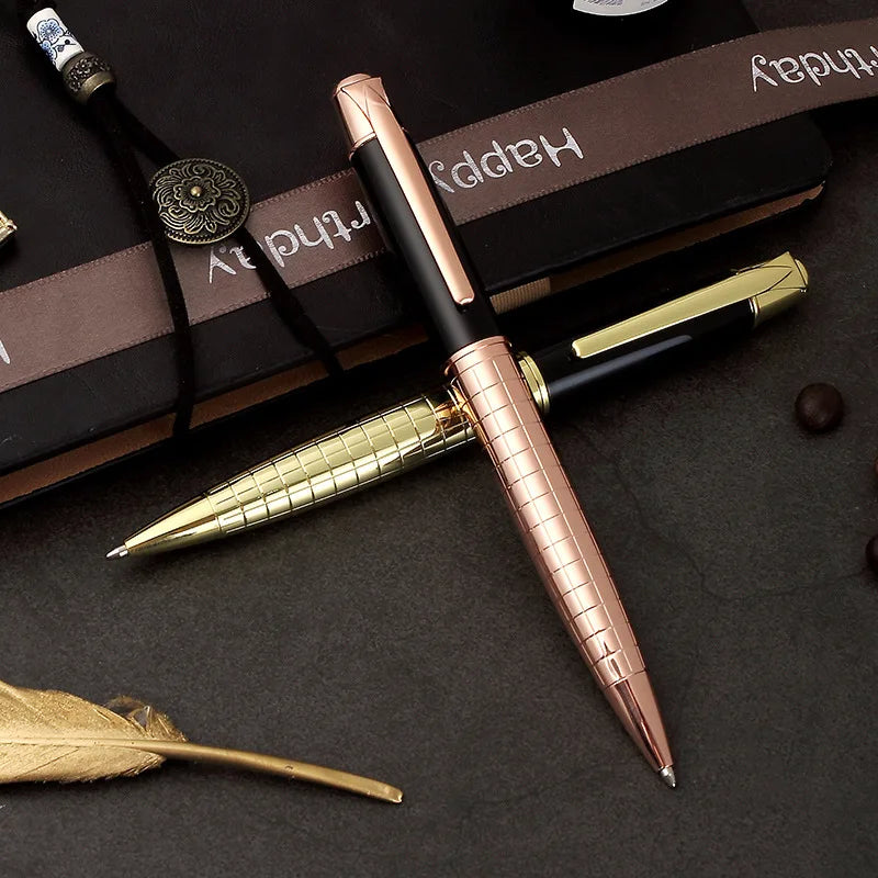 Qme Metal Rotating Ballpoint Pen – Smooth Medium Point Metal Ballpoint Pen Qme