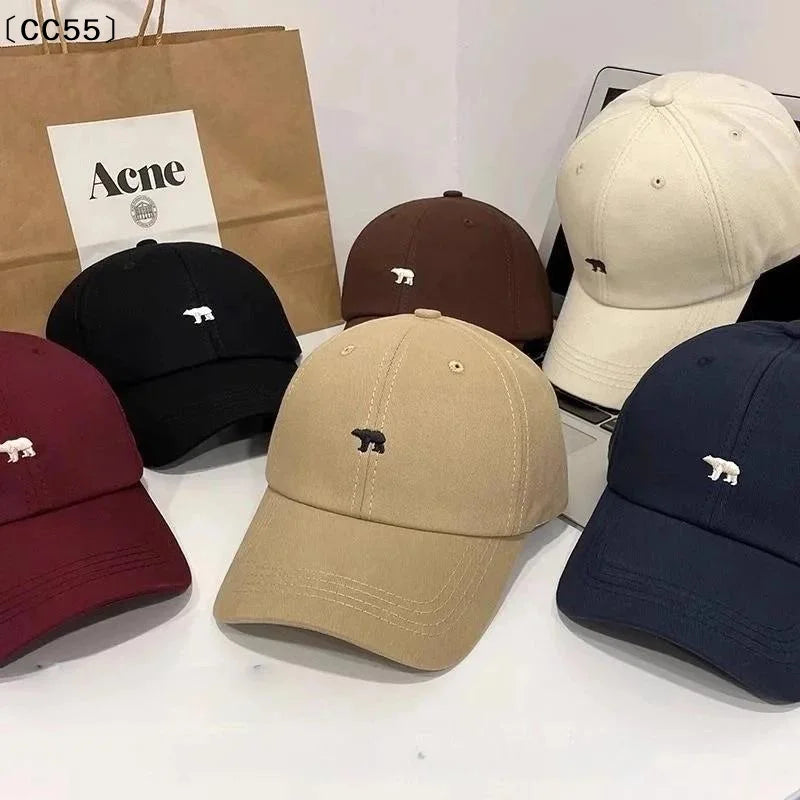 Unisex Bear Design Baseball Cap – Adjustable Curved Brim Hat Baseball Cap Qst