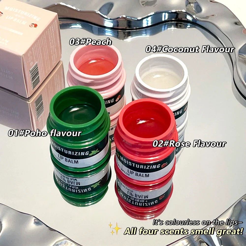 Fruit Lip Balm Cream – Natural Oil Moisturizing Lip Color Tinted Lip Balm Qme