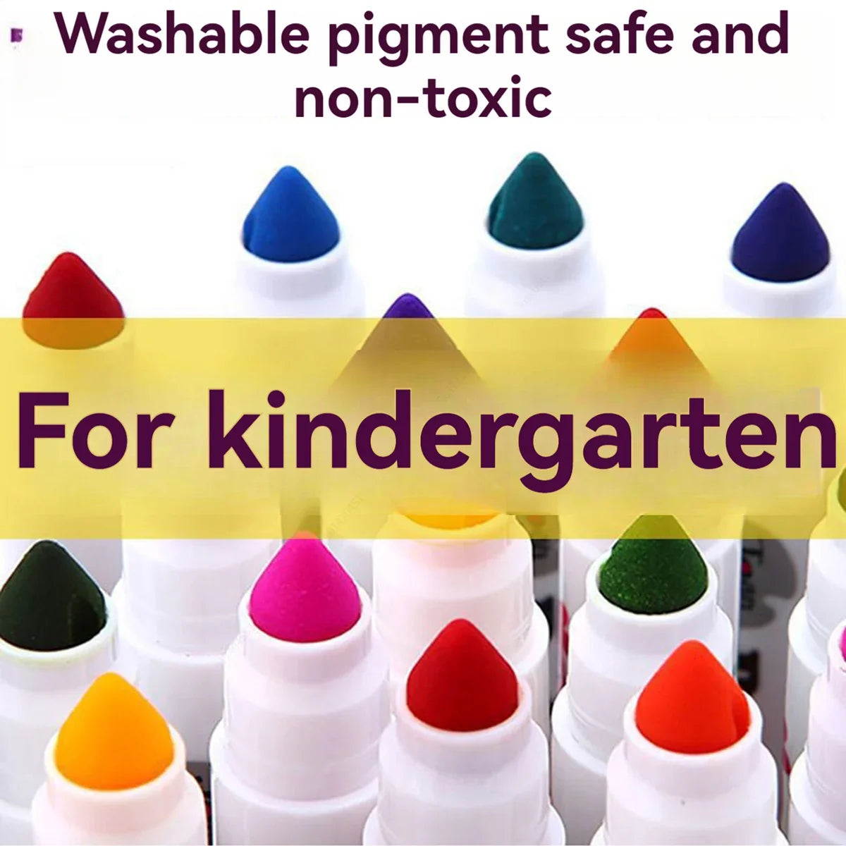 Washable Watercolor Brush Marker Pens for Kids – 12 or 18 Colors Kids Brush Markers Qme