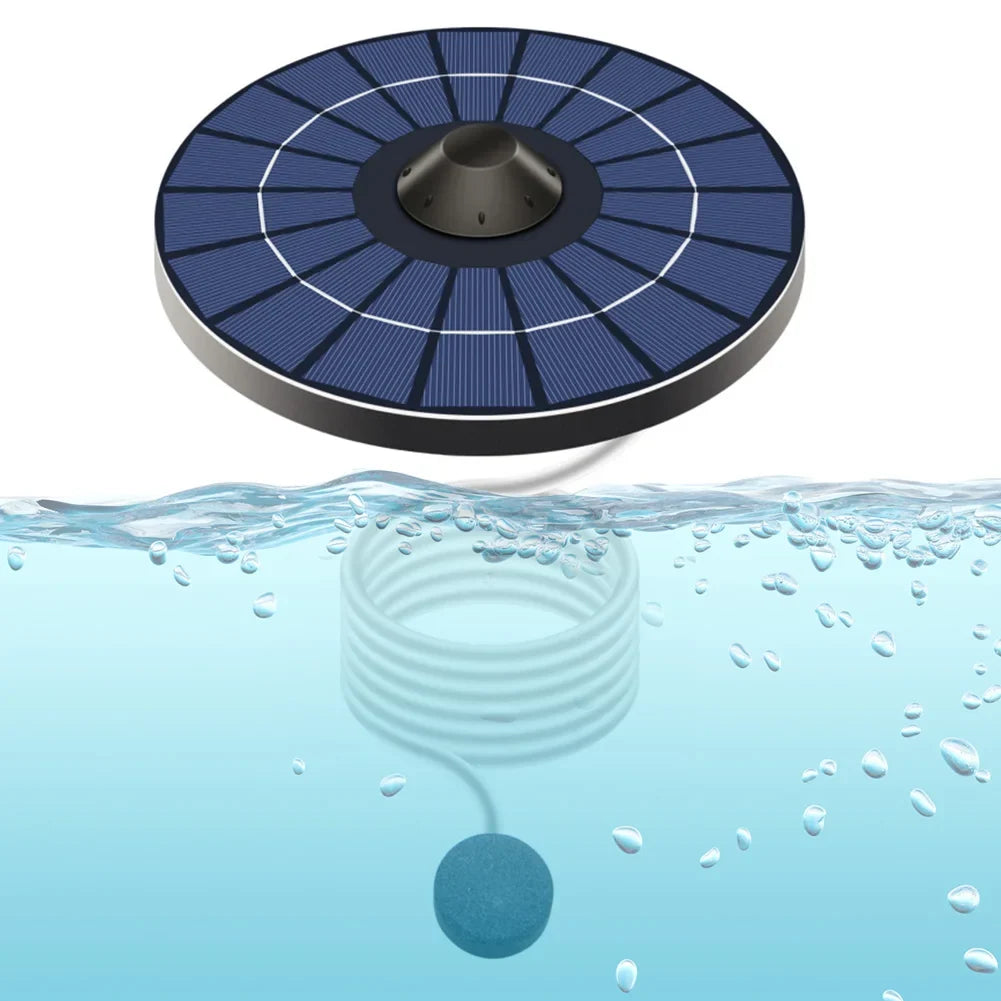 Solar Floating Pond Aerator with Air Hose & Bubble Stone Solar Pond Aerator Qme