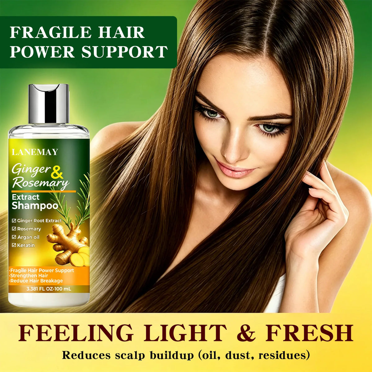 Ginger & Rosemary Shampoo – Strengthen & Soften All Hair Hair Strengthening Shampoo Qst