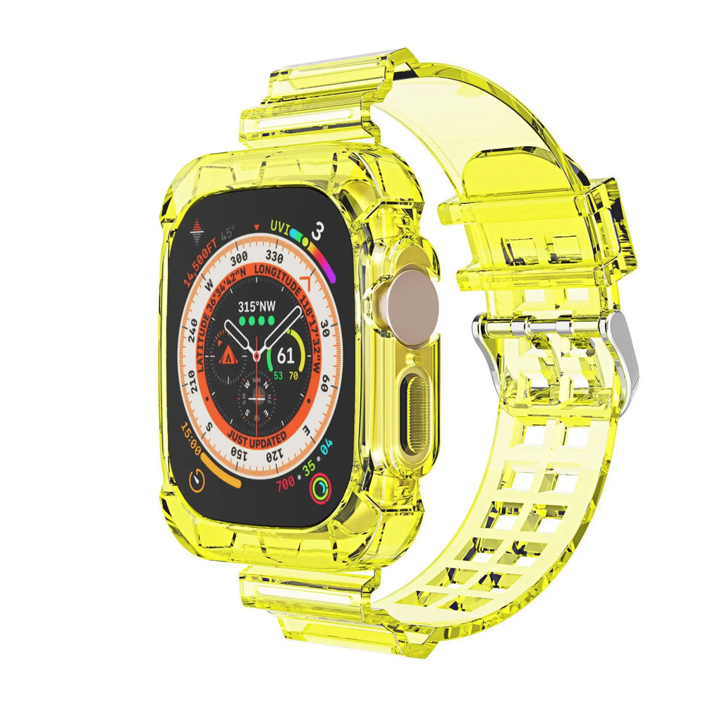 Apple Watch Transparent Jelly Silicone Strap – 10 Colors Watch Band Qme