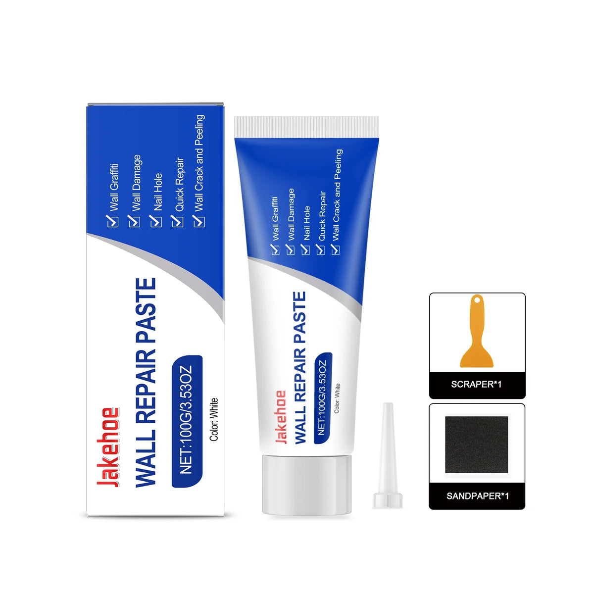 Wall Repair Paste – Fill Nail Holes, Cracks & Damage Wall Repair Paste Qme 1pcs Boxed
