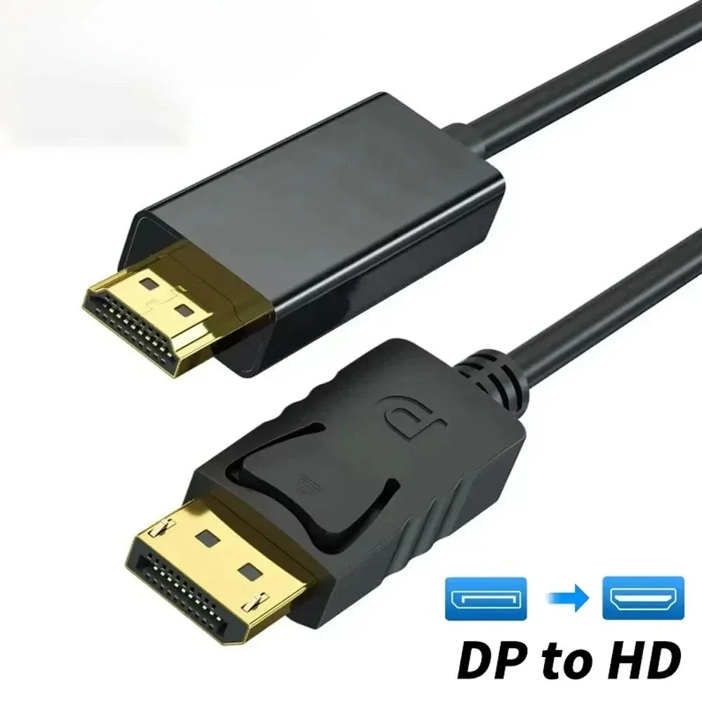 4K DisplayPort to HDMI Adapter Cable | Video & Audio Display Adapter Cable Qme