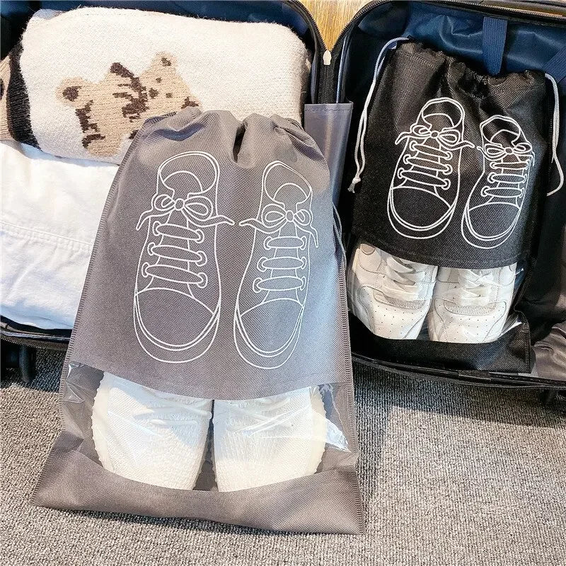 5-Pocket Non-Woven Shoe Storage Bag | Closet & Travel Organizer Shoe Storage Bag Qme