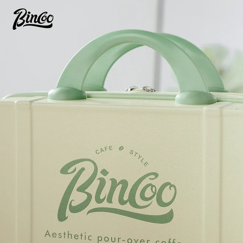 BINCOO Portable Coffee Kit – Moka Pot, Grinder & Kettle Set Portable Coffee Kit Qst