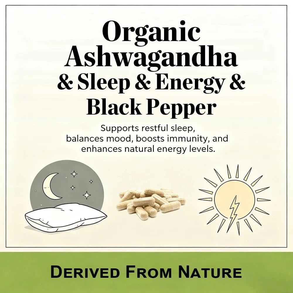 VITALXTRA Ashwagandha Root Extract Capsules | Non-GMO Herbal Supplement Qst