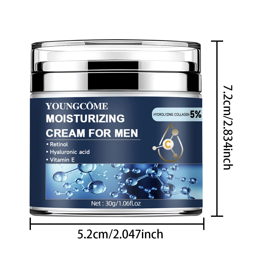 Men's Collagen Face Cream – Retinol & Hyaluronic Acid, 30/60g Men's Face Cream Qst black