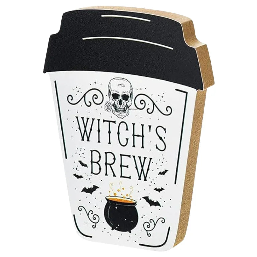 Farmhouse Halloween Tiered Tray Decor – Rustic Witch Wood Tiered Tray Decor Qme white M