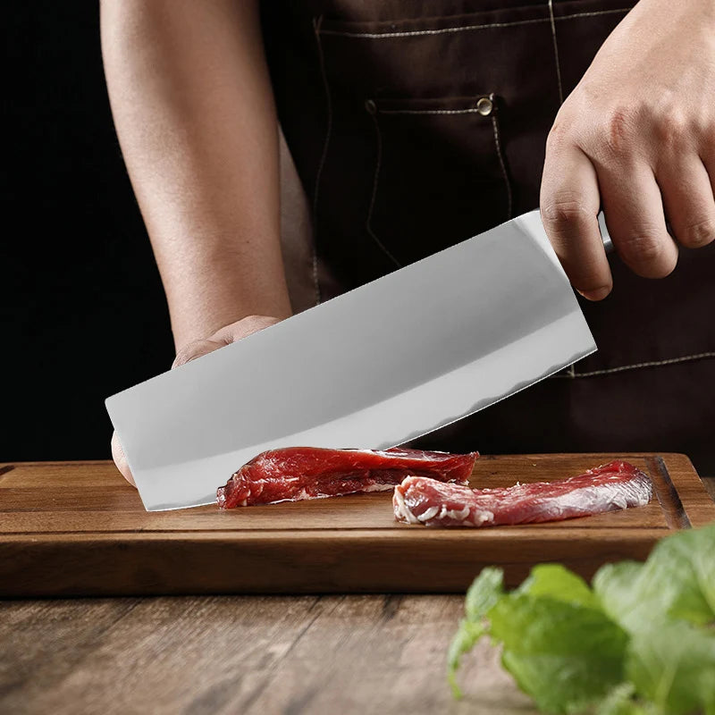 InLeung Stainless Steel Meat & Vegetable Cleaver Chef Knife Kitchen Cleaver Knife Qst