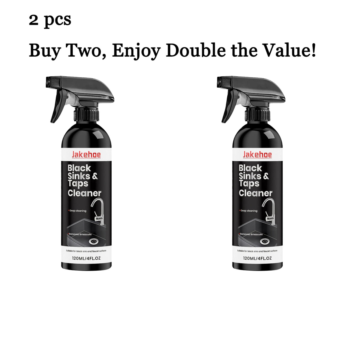 JAKEHOE 120ml Limescale & Water Stain Remover Spray Descaling Spray Qst 2 pcs