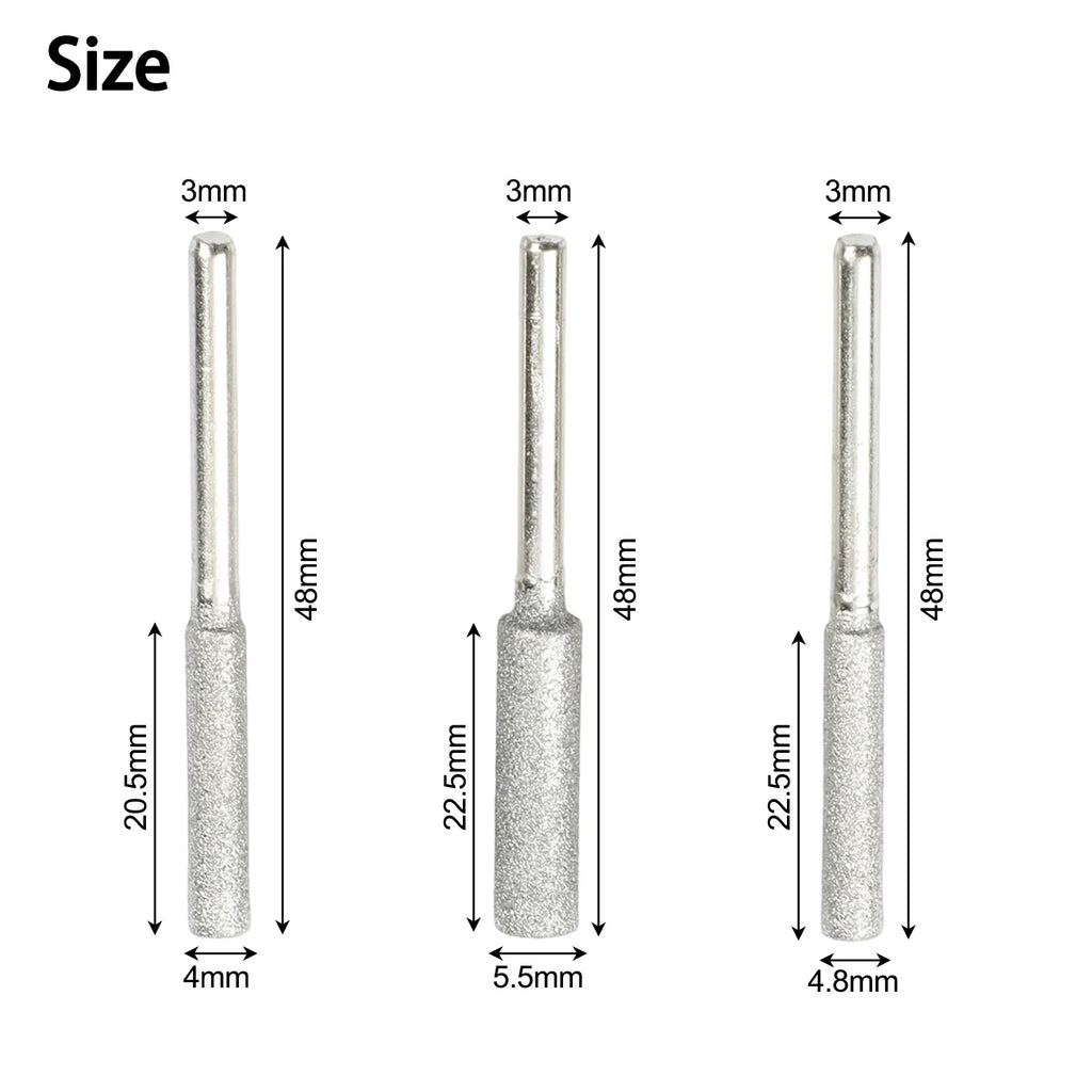 6-Piece Chainsaw Sharpener Burr Set – 4mm, 4.8mm & 5.5mm Chainsaw Sharpener Set Qme