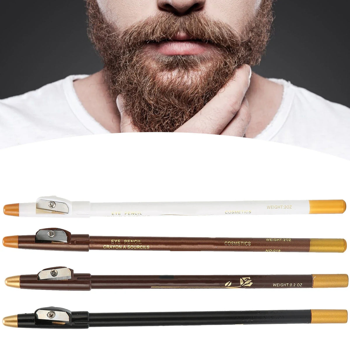 Beard Filler Pencil – Shaping & Styling Tool | 4 Colors Beard Filler Pencil Qme