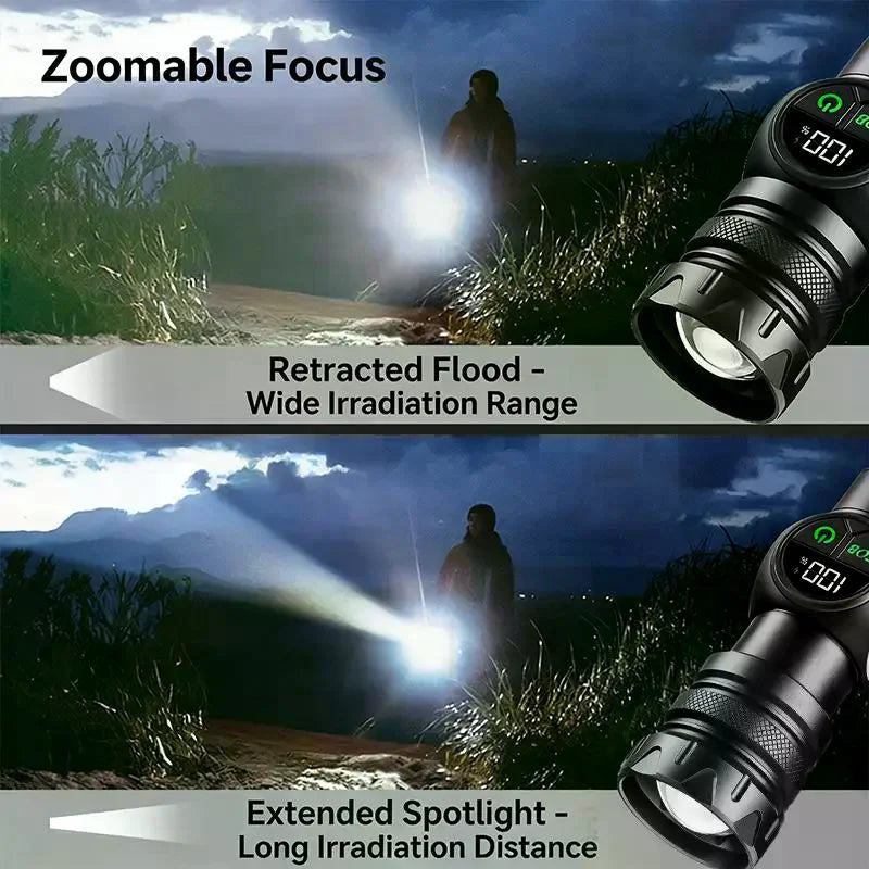 USB Rechargeable LED Flashlight – Magnetic Base & COB Light Rechargeable Flashlight Qme