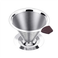 Reusable Stainless Steel Pour Over Coffee Dripper – 1–4 Cup Pour Over Coffee Dripper Qst NONE
