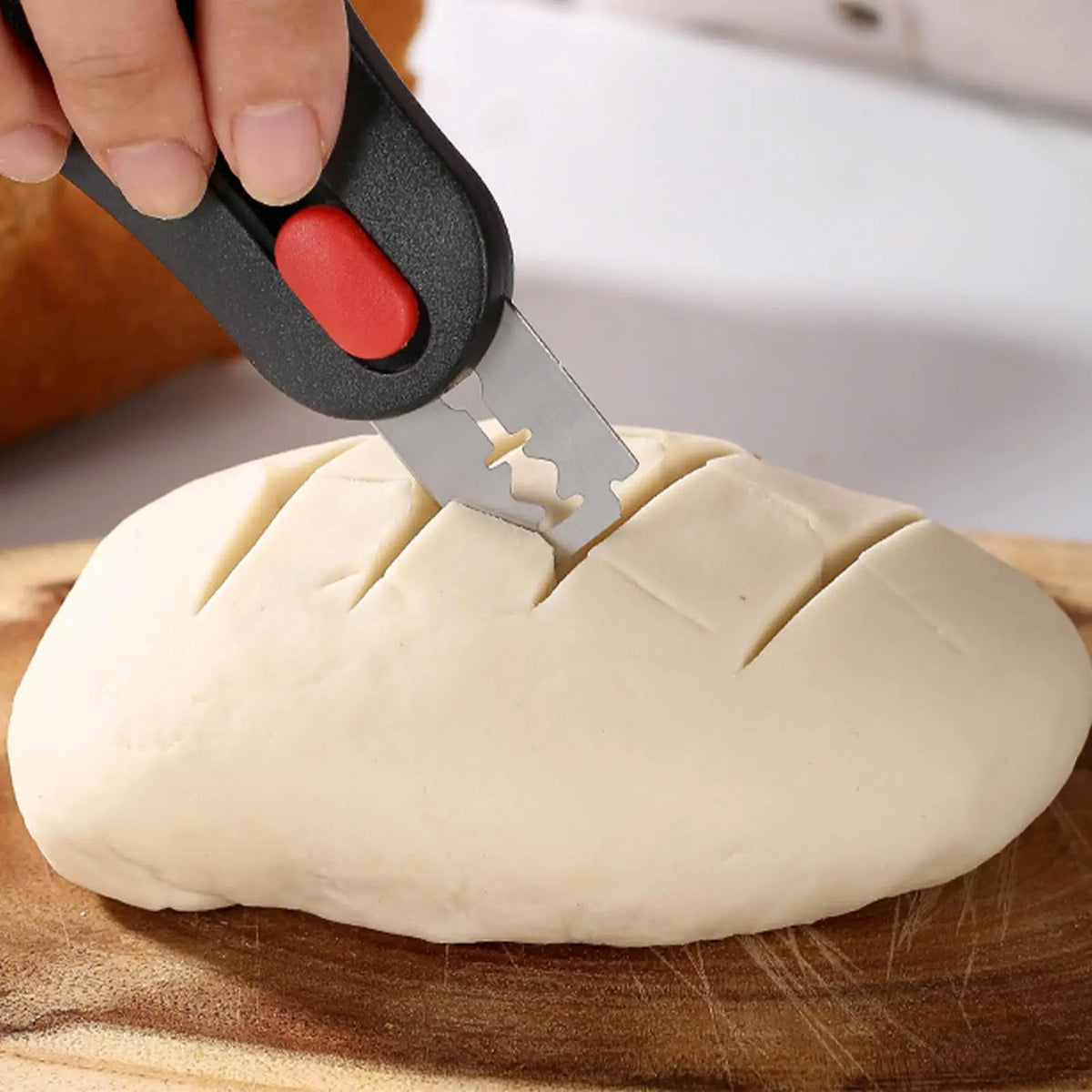 Magnetic Bread Dough Scoring Tool with LED Lamp | Stainless Steel Bread Dough Scorer Qme