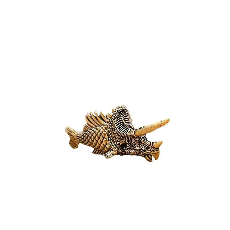 Brass Fish Figurine Retro Lucky Animal Statue Home Decor Brass Figurine Qst Default Title