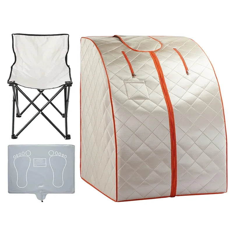 Portable Infrared Sauna Tent – Home Spa Far Infrared Infrared Sauna Tent Qst Silver Orange