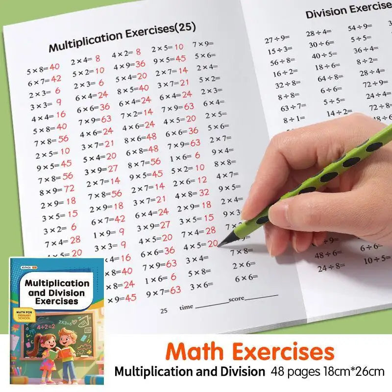 Multiplication & Division Math Practice Workbook for Kids Math Practice Workbook Qme