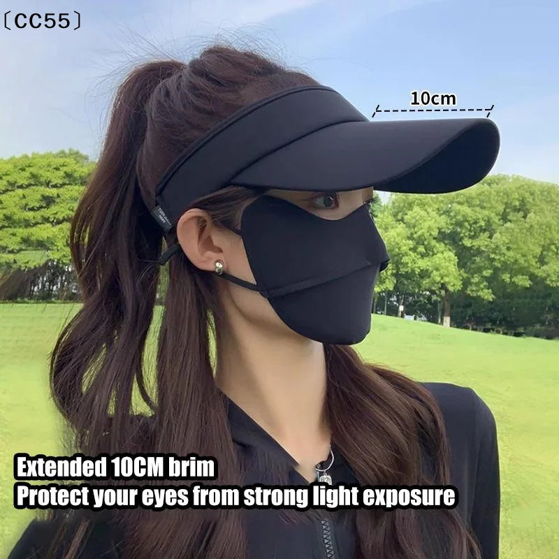 Unisex Summer Sun Hat – Double Ice Silk UV Protection Cap Sun Hat Qst