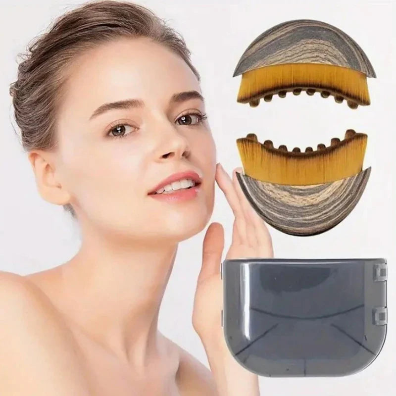 Facial Dry Brushing Tool – Contouring & Lymphatic Massage Facial Dry Brush Qme