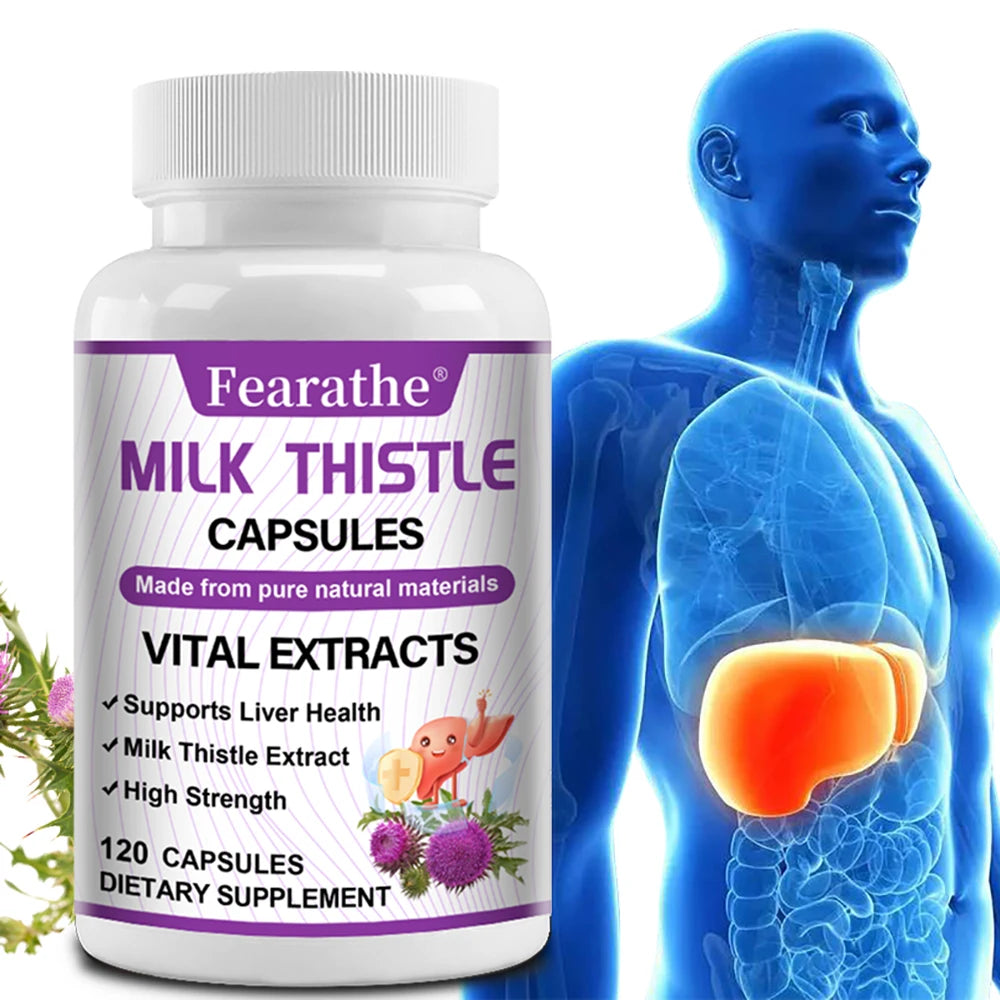 Milk Thistle Extract Capsules – Liver & Digestive Wellness Herbal Supplement Qst