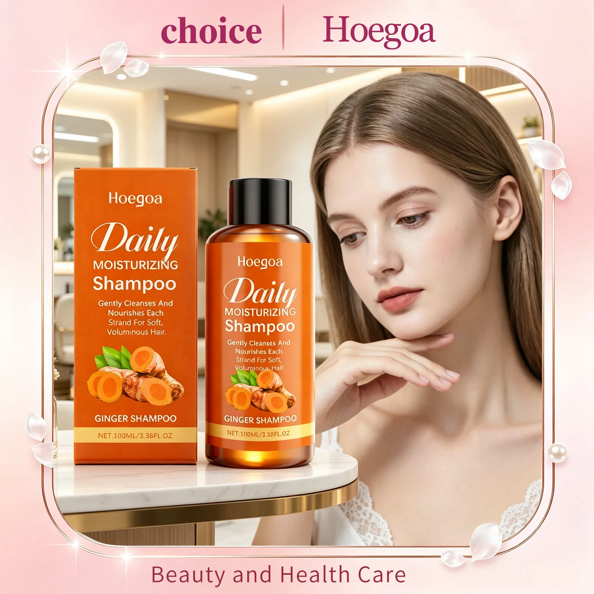 Hoegoa Ginger Herbal Shampoo – Hair Growth & Oil Control Herbal Hair Shampoo Qst