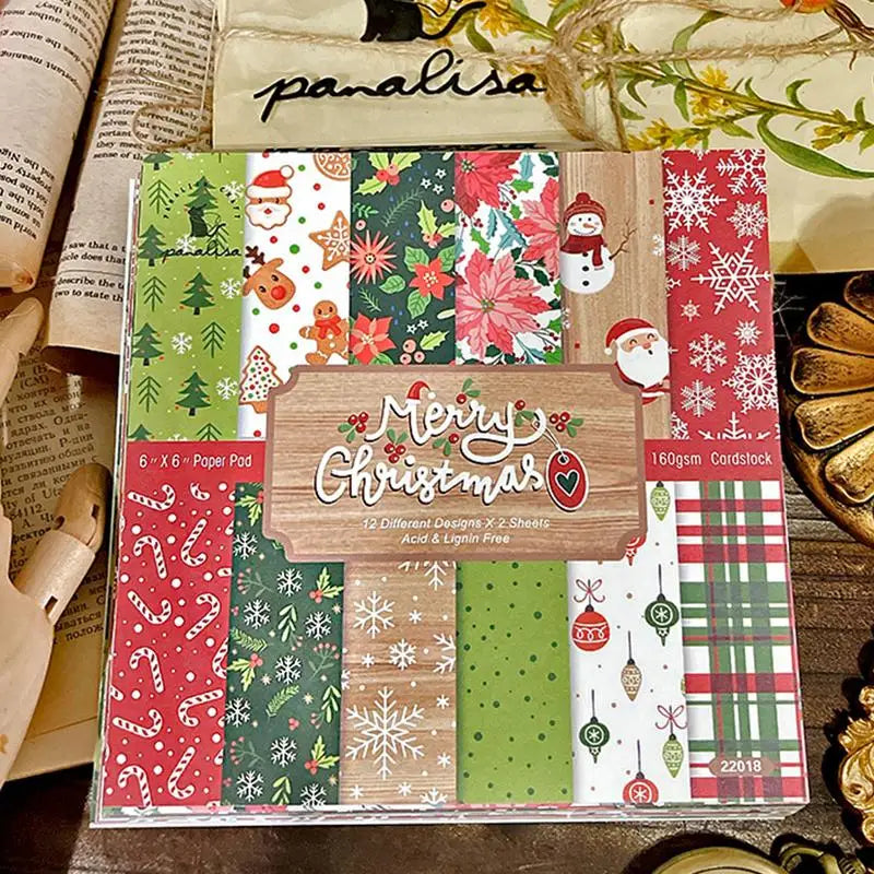 Christmas Vintage Scrapbooking Paper – 12 Festive DIY Patterns Scrapbooking Paper Qme