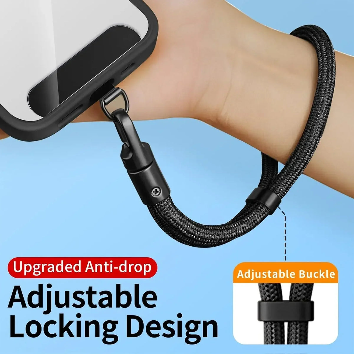 Universal Phone Lanyard Clip – Anti-Drop 360° Wrist Strap Phone Lanyard Clip Qme