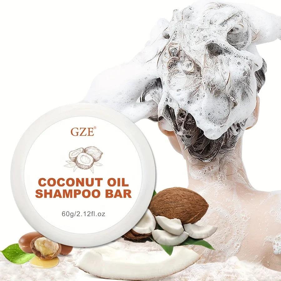 GZE Coconut Oil Shampoo Bar – Moisturizing for Dry Hair Solid Shampoo Bar Qme