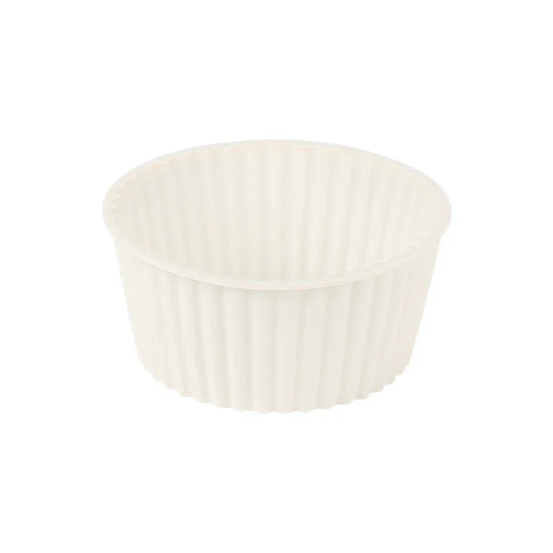 Silicone Muffin & Cupcake Baking Mold – Non-Stick Bagel Pan Silicone Baking Mold Qme White