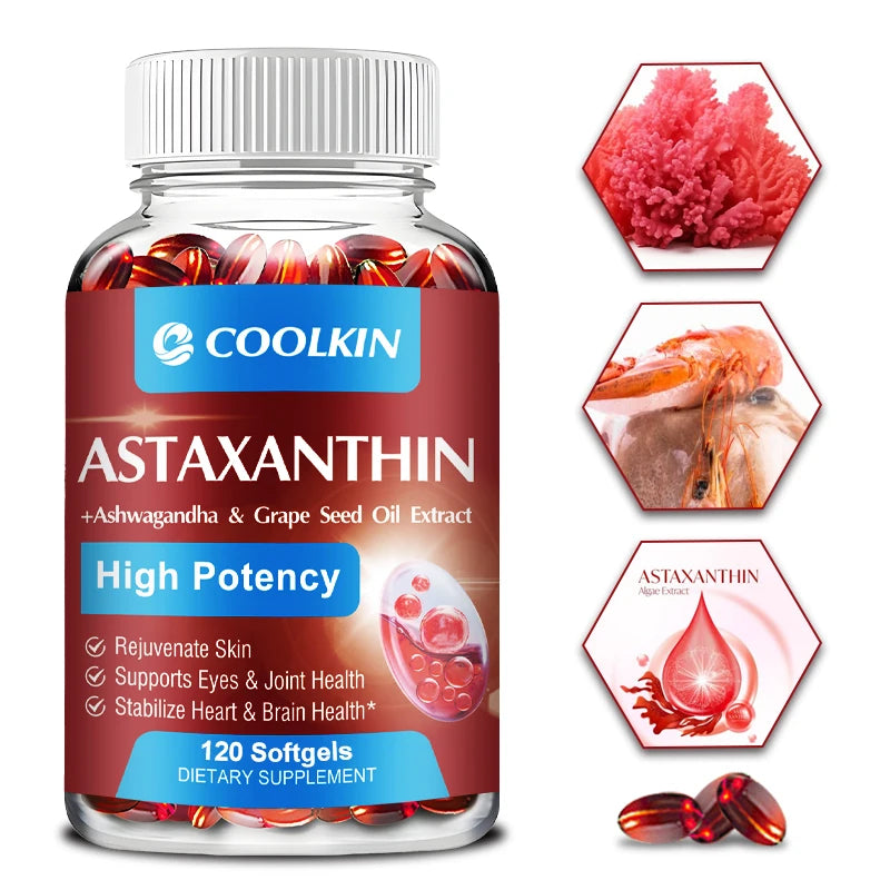 Astaxanthin 24mg Softgels – Skin, Eye & Joint Antioxidant Antioxidant Supplement Qst