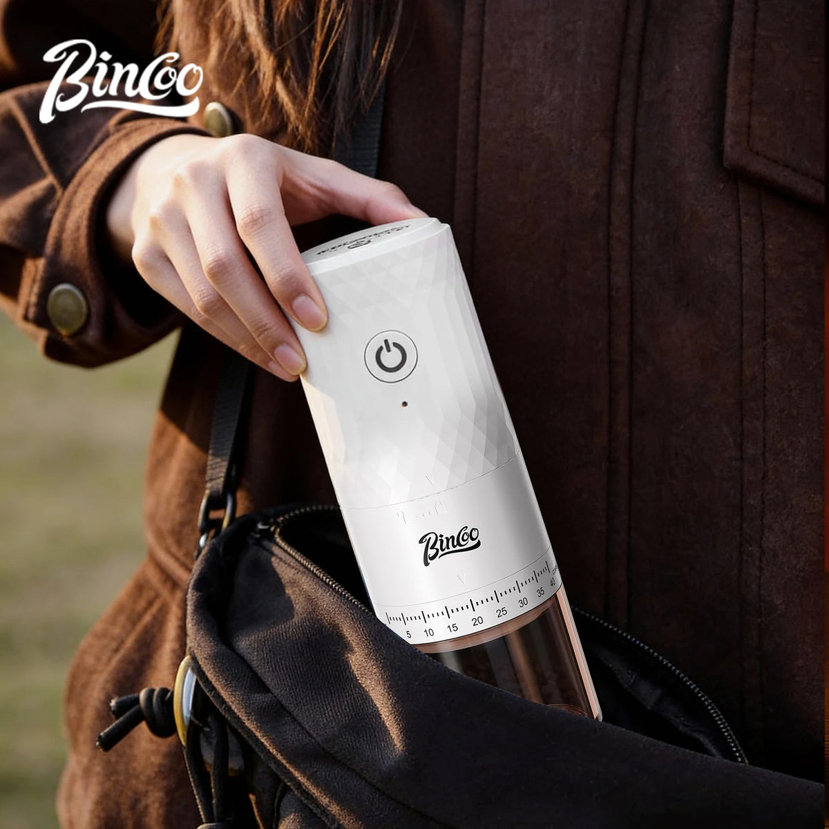 Bincoo Electric Coffee Grinder – Compact Automatic Bean Mill Electric Coffee Grinder Qst