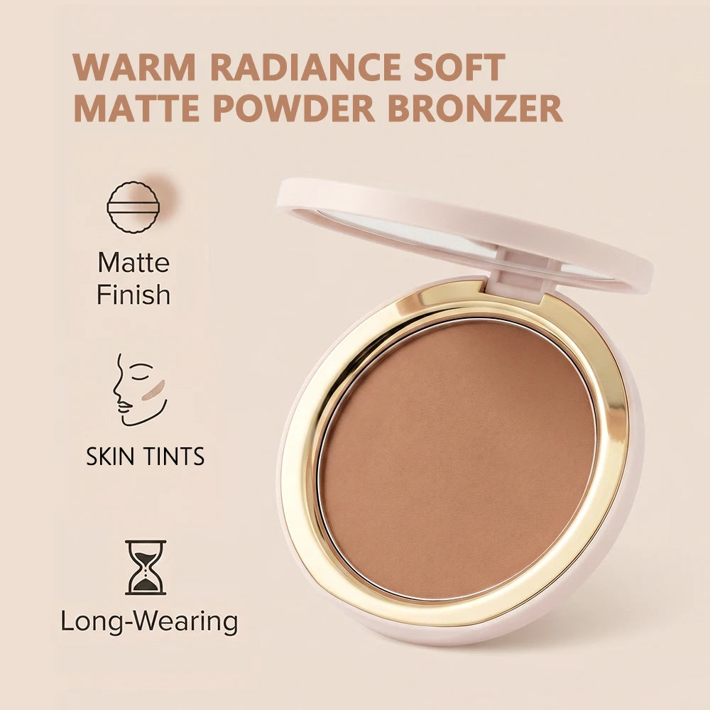 DANCHEL Matte Contour Powder – Soft Focus Sculpting Pressed Powder Contour Powder Qst