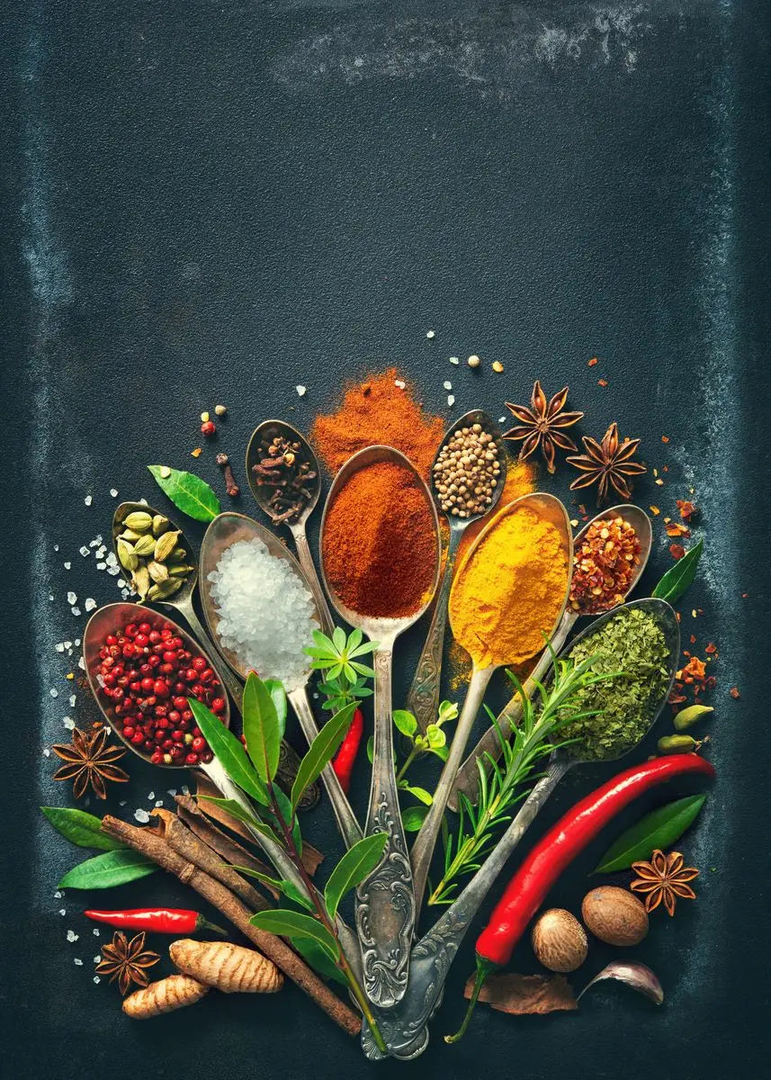Colorful Spices Canvas Wall Art – Kitchen & Restaurant Decor Canvas Wall Art Qst
