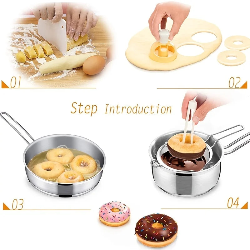 Plastic Hollow Donut Mold – Biscuit & Bread Baking Cutter Donut Baking Mold Qme
