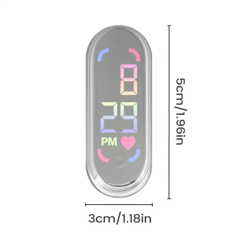 Mini Waterproof LED Digital Car Dashboard Clock – Adhesive Digital Car Clock Qme D
