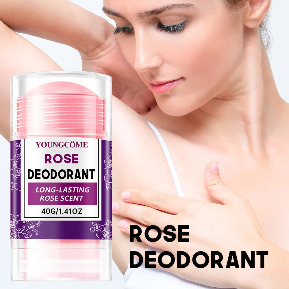 YOUNGCOME Rose Deodorant Stick – Women's Antiperspirant Deodorant Stick Qst