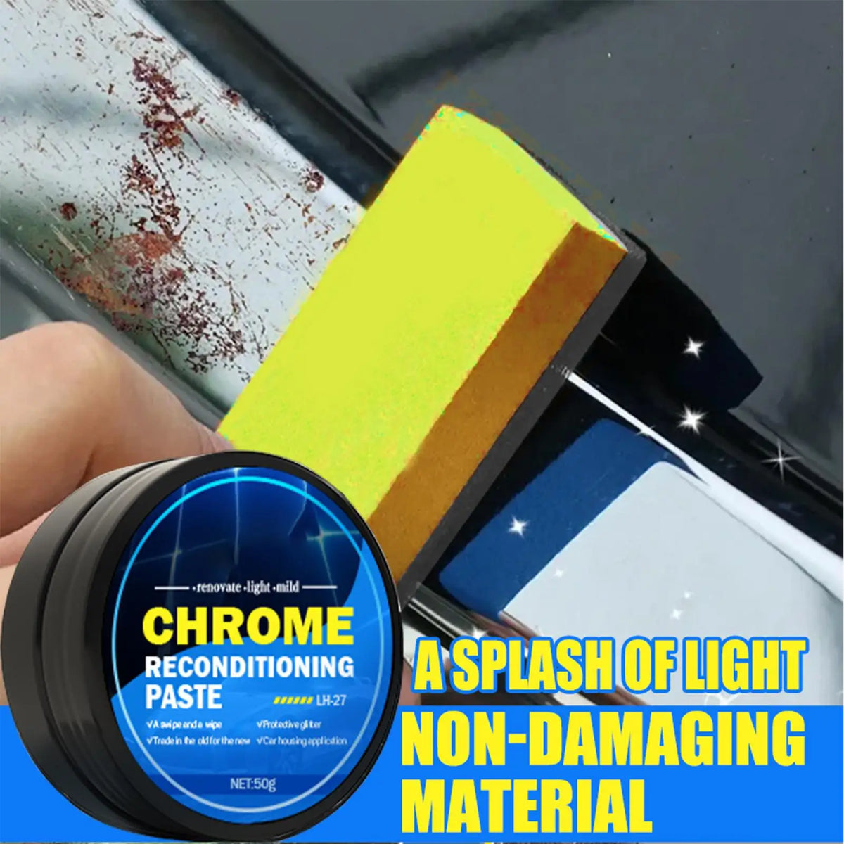 Chrome Polish & Rust Remover Cream – Metal Polish with Protection Chrome Metal Polish Qme