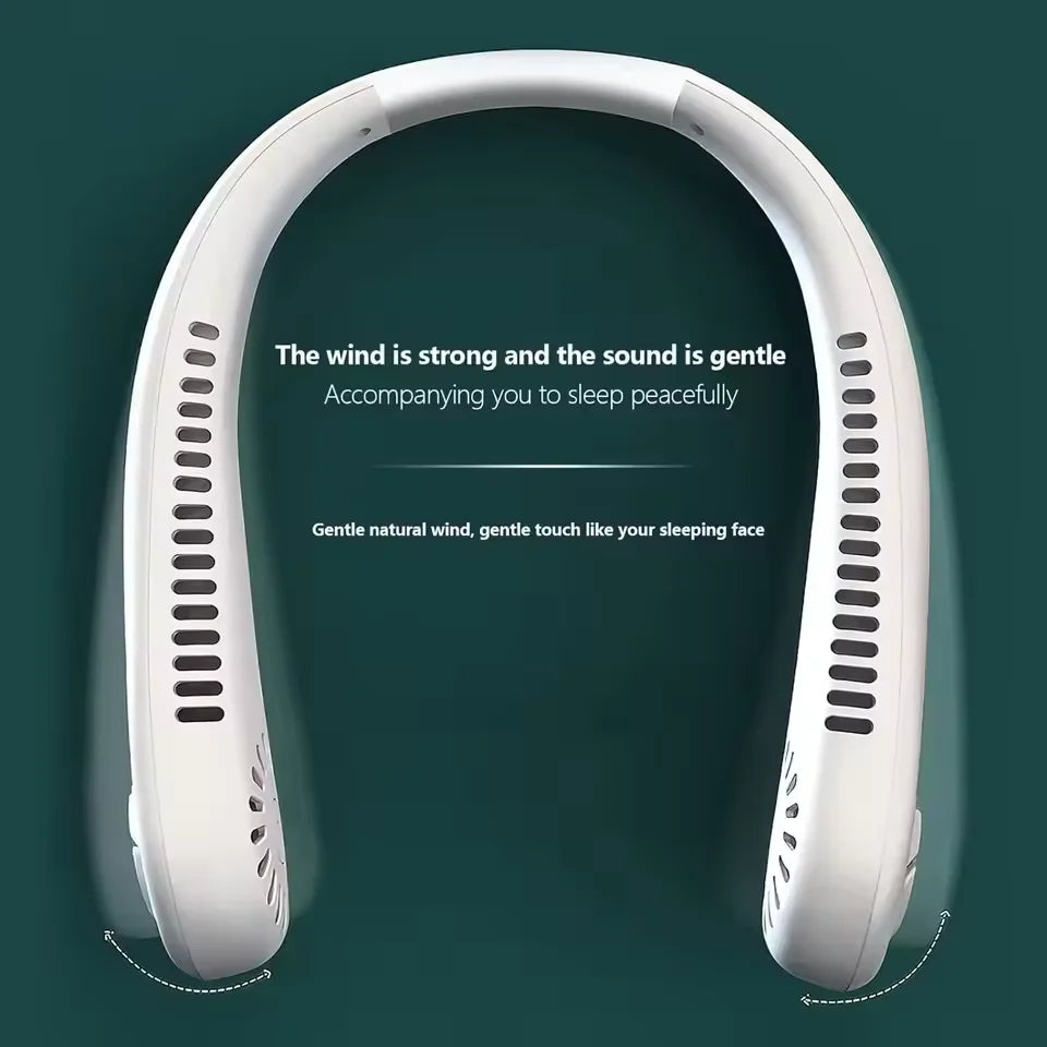 Portable Bladeless Neck Fan – USB Rechargeable Hands-Free Portable Neck Fan Qst