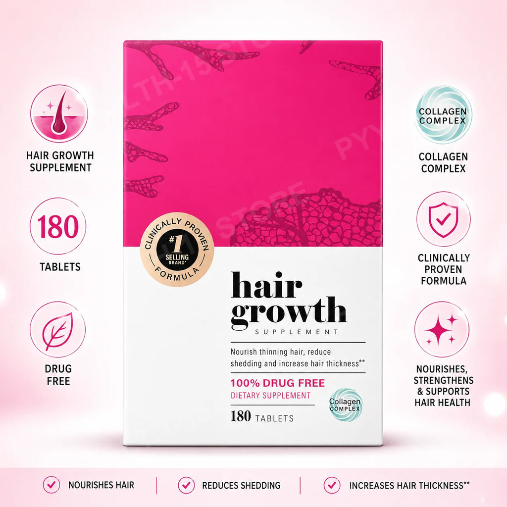 Hair Support Supplements – Biotin & Marine Collagen, 180 Tablets Hair Beauty Supplement Qst