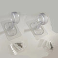 No-Drill Self-Adhesive Ceiling Curtain Rod Bracket | Adjustable Curtain Rod Bracket Qme 2pcs Transparentes