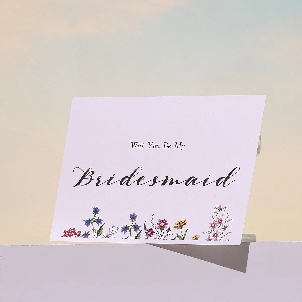 Will You Be My Bridesmaid Card with Envelope – Personalized Bridesmaid Proposal Card Qme